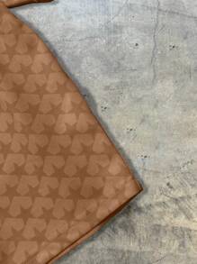 AXEPEAK 男士宽松数码印花短袖 Polo 衫，街头潮流必备单品 - 棕色 - 查看 4