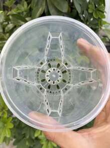 1/3/5pcs Clear Plastic Orchid Pots With Holes For Root Control, Thicker Airflow Seedling Planter Pot For Greenhouse, Garden, Indoor, And Outdoor Plants - Clear - View 4