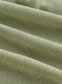 SHEIN MOD 夏季大码 V 领绿色前中系带吊带背心