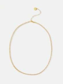 MOTF PREMIUM 镀银全方晶锆石水晶网球链 - 金黃色 - 查看 5