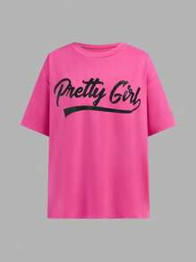 SHEIN Explorewe 6 件套青少年女孩休闲街头风格熊和赛车图案 T 恤 + 短裤 2 件套服装 - 彩色 - 查看 15