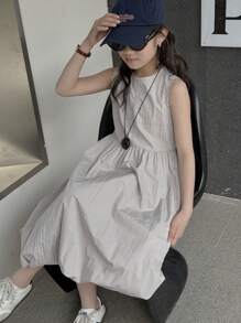 Dazy Kids Girls Sleeveless Round Neck Dress, Summer