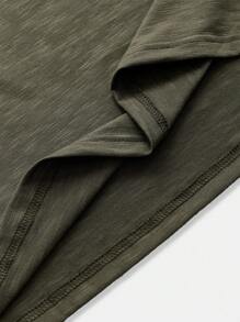 Maija 2025 Spring & Summer New White Narrow Shoulder Mustard Green Bamboo Texture Fabric Men's Casual Tank Top, Versatile For Business, Beach, Party, Wedding Guest, Independence Day, Mother's Day, Music Festival, Graduation - Army Green - View 13