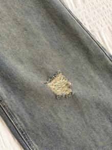 SHEIN PETITE Jeans anchos de cintura baja ajuste holgado para mujer