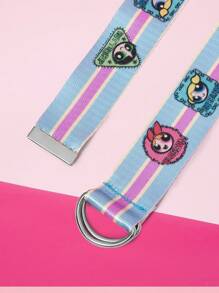 THE POWERPUFF GIRLS X SHEIN Blumen, Blasen, Butterblumen Muster Süßer & Modischer Gürtel