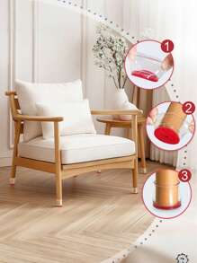 SHEIN 4/8/16/24 piezas Protectores cuadrados para patas de silla, almohadillas para muebles en pisos de madera dura, deslizadores de muebles para patas de silla, protectores rectangulares para sillas, tapas de silicona para patas de silla, que protegen eficazmente el piso y las patas de la mesa