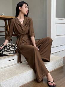 DAZY Women's Solid Color Fashionable Jumpsuit, Suitable For Summer,Back To School Clothes