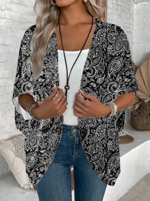 EMERY ROSE Women's Casual Minimalist Pattern Regular Lightweight Jacket, Suitable For Spring & Summer - Multicolor - View 3