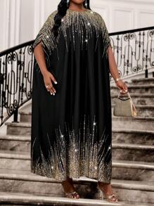 Fleurora Primavera e verão elegante festa coquetel concerto/festival de música colorido tecido decote redondo vestido de baile uma peça manga longa manga curta vestidos plus size aniversário e eventos vestidos festival plus size roupas de verão roupas femininas trajes de festival de verão trajes de festival para mulheres roupas de verão femininas trajes de verão para mulheres vestidos de verão para mulheres - Multicolorido - Ver 6