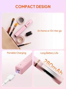 JMMO 加热睫毛夹，电动睫毛夹，一次性熨烫，持久定型，3 个可调节温度级别和 10 秒加热持久卷曲睫毛，防烫梳适合所有眼形圣诞礼物，秋冬季假期露营必备品度假配件，露营用品