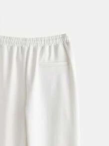 Maija 2025春夏新品男士松紧腰抽绳宽松休闲运动裤，适合度假、派对、婚礼、音乐节、毕业典礼、日常穿着、街头风格 - 白色 - 查看 11