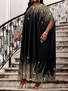 Fleurora Primavera e verão elegante festa coquetel concerto/festival de música colorido tecido decote redondo vestido de baile uma peça manga longa manga curta vestidos plus size aniversário e eventos vestidos festival plus size roupas de verão roupas femininas trajes de festival de verão trajes de festival para mulheres roupas de verão femininas trajes de verão para mulheres vestidos de verão para mulheres - Multicolorido - Ver 5