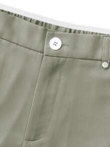 Manfinity Homme Pantaloncini casual da uomo a gamba dritta, di colore unito