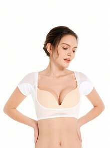 1 pieza Chaleco para el sudor axilar, almohadillas lavables para el sudor axilar, protectores de sudor transpirables para las axilas, a prueba de sudor y lavables para mujeres, niñas y damas, para axilas y hombros, a prueba de sudor y de secado rápido (L) Cuidado corporal para viaje, deporte, exterior, verano, pegatinas, Día de San Valentín del niño, Día de San Valentín de la mujer