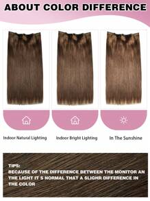 100% Remy Human Hair 150% 18-22Inch #4 Brown Flip In Hair Extensions Virgin Human Hair Extensions Hair Extensions - S4 - View 8