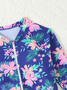 SHEIN Printed One-Piece Swimsuit For Teenage Girls Summer Swim Bohemian Summer Holiday Cute