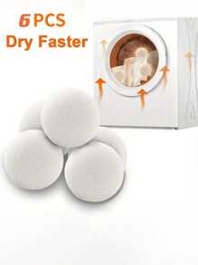 3/6pcs Wool Dryer Balls Drying Balls For Laundry,Reusable As Natural Fabric Softener, Reduce Clothing Wrinkles, Drying Clothes Faster