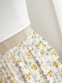 SHEIN Unity Summer Floral Patchwork A-Line Skirt - Multicolor - View 4