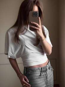 SHEIN White Loose Fit T-Shirt, Fashionable For Summer