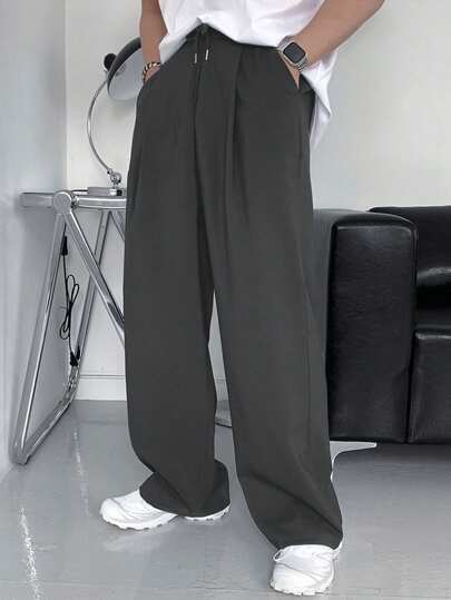 DAZY 男士直筒松紧腰休闲工作裤，开学季，秋季