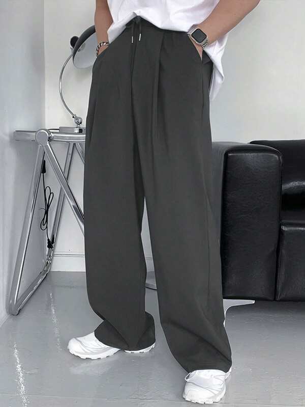 DAZY Men's Straight Elastic Waist Casual & Work Pants,Back To School Clothes