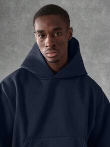 SUMWON Oversized Heavyweight Streetwear Hoodie - Royal Blue - View 5