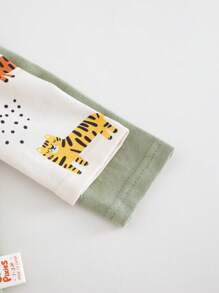 Cozy Pixies 2件套新生女宝宝卡通动物图案针织柔软圆领长袖连体衣 - 綠色 - 查看 5