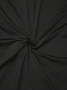 SHEIN Maternity Round Neck Raglan Sleeve Single-Breasted Nursing Dress - Black - View 5