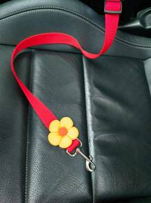 PETSIN Sunflower Pattern Pet Dog/Cat Car Leash, Adjustable Car Pet Traction Rope, Vehicle Belt, Pet Supplies, Retractable Pet Car Leash