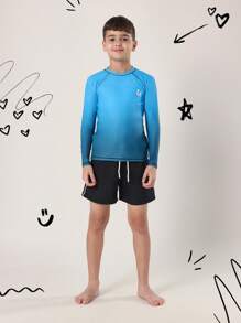 SUMWON Long Sleeve Sport Active Sun Protection Swim Rash Guard Athletic Performance Compression Water Sports Training UV Shield Surfing Beach Top - Multicolor - View 2