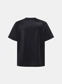 SHEIN 2件套青少年男孩休闲扎染渐变图案运动短袖T恤和短裤套装 - 藍色 - 查看 7