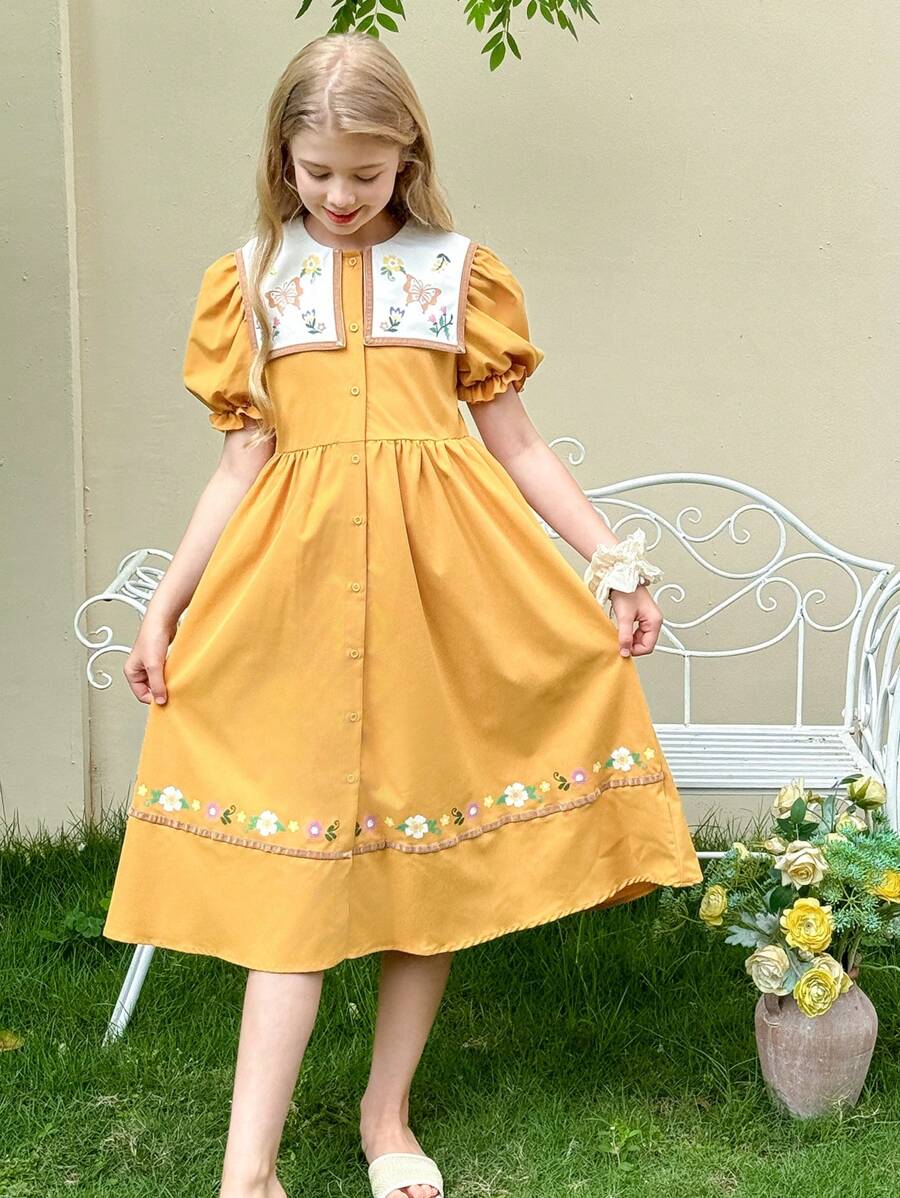 LMoss Kids LMoss Tween Girls Dresses - Yellow - View 1