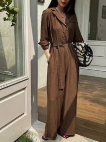 DAZY Women's Solid Color Fashionable Jumpsuit, Suitable For Summer,Back To School Clothes