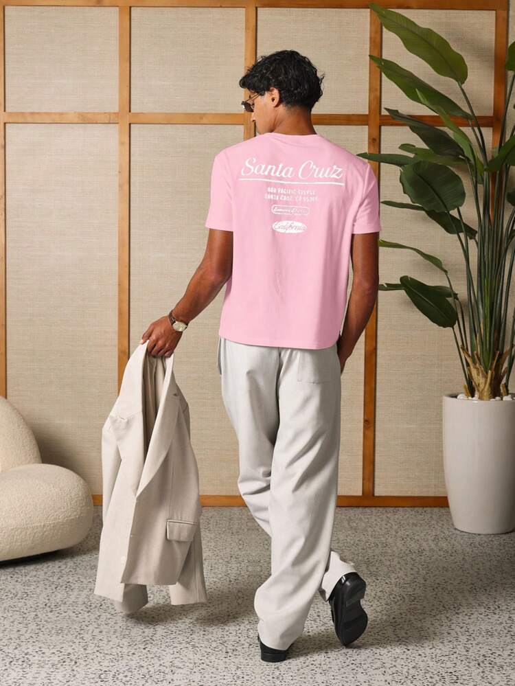 Santa Cruz California Address Print Classic Comfort Fit T-Shirt