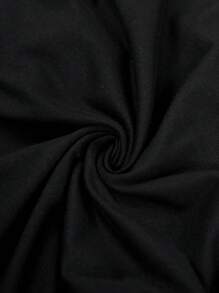 Elenzga 女士优雅金属扣装饰松紧腰褶皱斜肩短袖拼接不对称下摆 T 恤，适合日常休闲、旅行、海滩、音乐节、通勤、春夏季 - 黑與白 - 查看 6