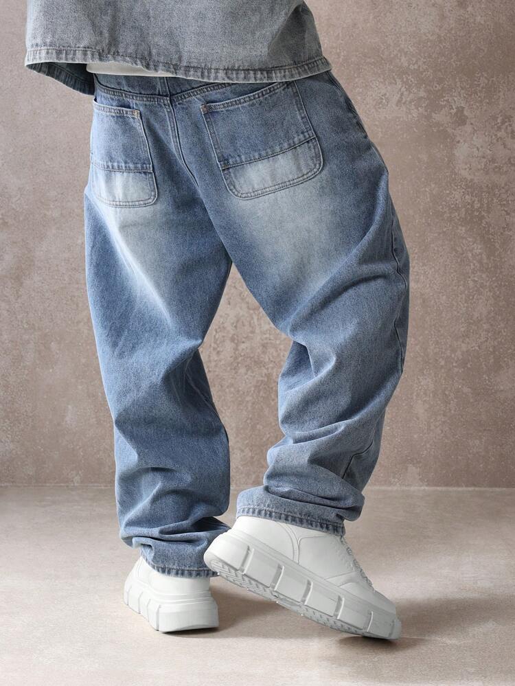 Loose Fit Baggy Wide Leg Skater Jeans