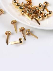 1 Set/2 Set/5 Set Metal Open-Ended Needles, Simple And Reusable Push Pins, Round Headed Puzzle Nails, Splicing Nails, Paper Clips, Craft Art Production, School Project Decoration, DIY Items, Suitable For DIY Handmade Production, Decoration Back To School(1 Set=100pcs )