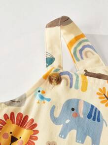 Cozy Pixies Mono de una pieza con estampado de animales de dibujos animados para bebés recién nacidos niño/niña, informal y versátil