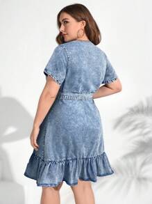 EMERY ROSE Lässiges Denim Kleid in Große Größen, Sommer