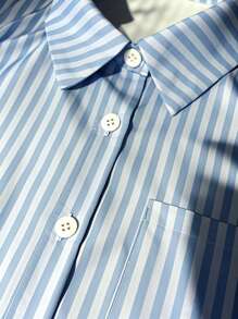 Franclia Women's Fashionable Elegant Striped Sleeveless Blouse