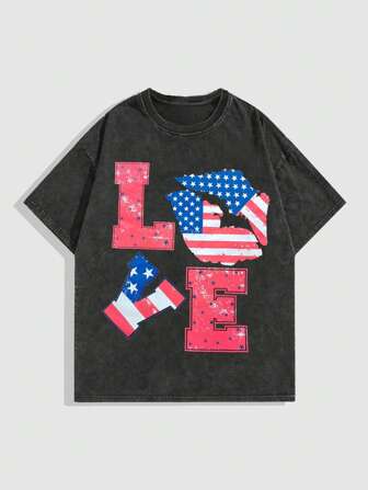 Grunge Punk maglietta a maniche corte da uomo con stampa grafica vintage, stile hip hop e punk, adatta per l'estate