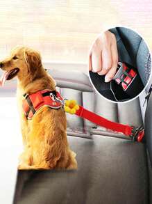 PETSIN Sunflower Pattern Pet Dog/Cat Car Leash, Adjustable Car Pet Traction Rope, Vehicle Belt, Pet Supplies, Retractable Pet Car Leash