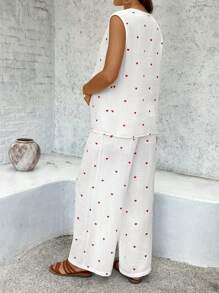 SHEIN 2pcs Maternity Sets, Summer Boho Style - White - View 2