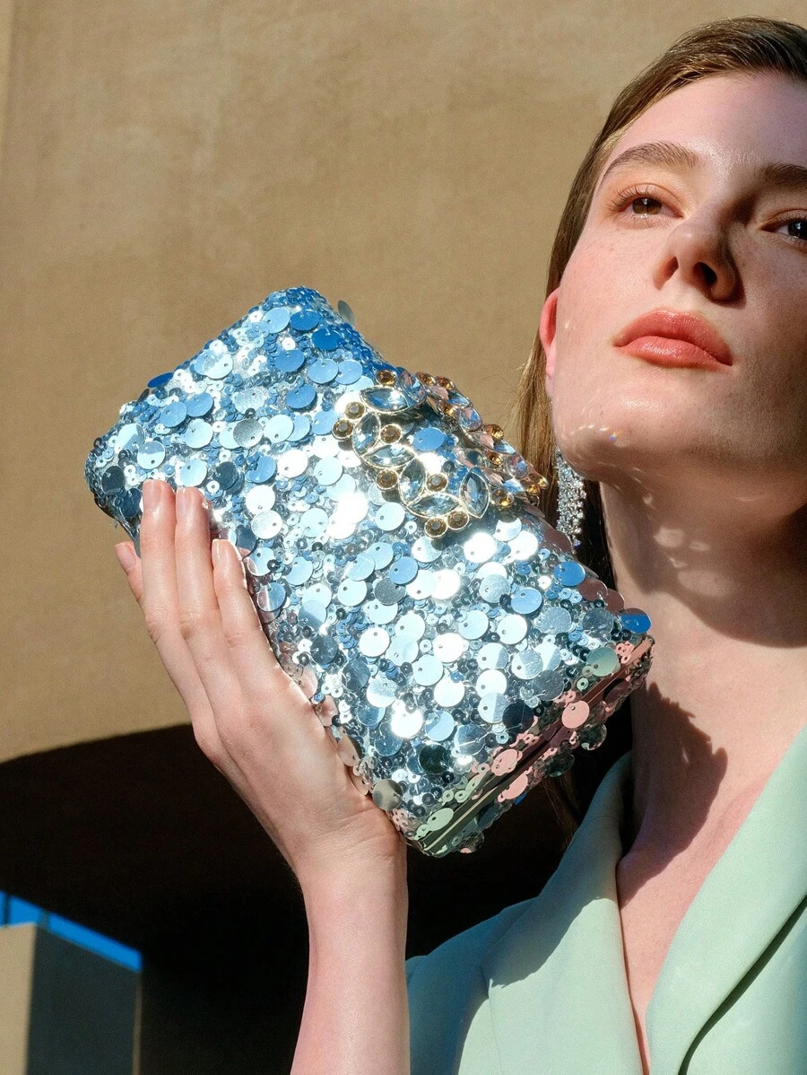 MOTF PREMIUM FASHIONABLE LUXURY SEQUIN EVENING CLUTCH