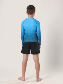 SUMWON Long Sleeve Sport Active Sun Protection Swim Rash Guard Athletic Performance Compression Water Sports Training UV Shield Surfing Beach Top - Multicolor - View 3