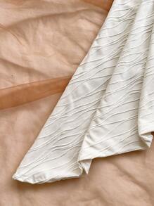 Soleia 女式亮橙色热带岛屿度假褶饰抹胸迷你连衣裙，饰有海星装饰