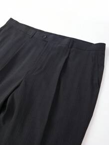 Calvornis Chaqueta de traje y pantalones de unicolor talla grande para hombres - Negro - Ver 6