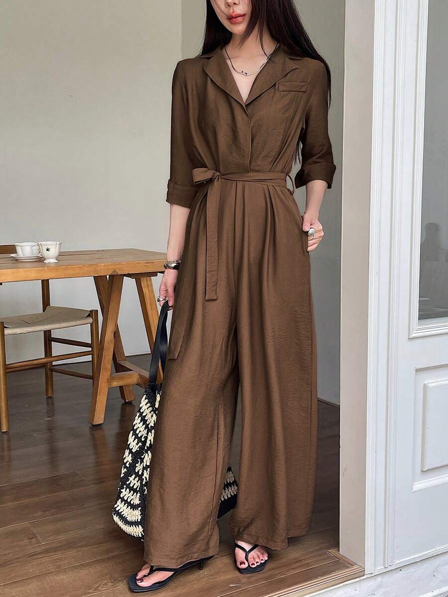 DAZY Women's Solid Color Fashionable Jumpsuit, Suitable For Summer,Back To School Clothes