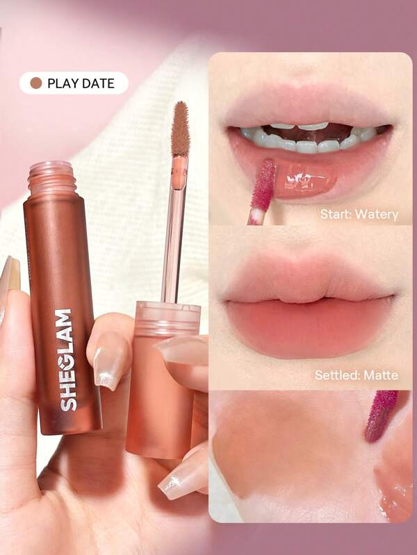 SHEGLAM Soft Haze Lip Blur-Play Date 6 Colors Waterproof Liquid Lipstick Matte Transfer-Proof Lip Tint Lasting Super Stay Lip Stain Graduation Birthday Holiday Summer Fall Autumn Y2K Fancy Fashion Women Makeup Cosmetic Party Beach Travel Camping Outdoors School Campus Trip Festivals Decor Gift Present Rose Girl Cosplay Best Color Charm Vibe
