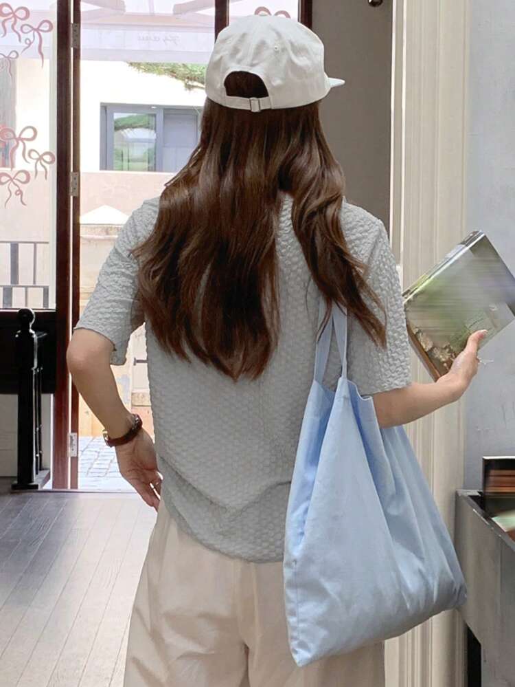 Women's Solid Color Simple Short Sleeve T-Shirt